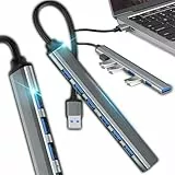 Retoo 7 Port USB HUB Splitter, 7X USB 2.0, 1x USB 3.0, Verteiler Mehrfachstecker, Splitter für Surface, Dell, Thinkpad, USB Stick, Mobile HDD, Desktop PC