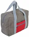 Troika Reisetasche faltbar (platzsparend in Außentasche verstaubar), grau