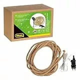 Idena 30520 - LED Lichterkette Seil mit 100 LED in Warmweiß, für Außen & Innen, ca. 9 m lang, mit Solar oder Netzteil, 8 Stunden Timer Funktion, Deko für Haus & Garten