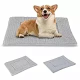 BVAGSS Orthopädisches Hundebett, Waschbar Hundekissen flauschig Hundematte, Umkehrbar Weiche und Warme Hundematte für klein mittel große Hunde XH079 (76x50x4cm,Grey)