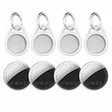 DDHTSAL Air Smart Tracker Tag - 4 Stück Schlüsselfinder Kompatibel mit Apple Wo ist? APP (Nur iOS), Bluetooth Key Finder für Gepäck/Taschen/Koffer/Brieftasche, Austauschbarer Akku