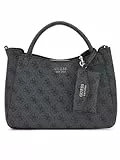 GUESS Brenton Girlfriend Satchel Coal Logo