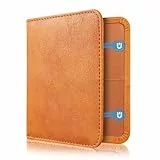 CoBak Kfz Zulassungs Fahrzeugschein Hülle und Versicherungshalter – Magnetverschluss Auto Organizer für das Handschuhfach im, Zubehörtasche für wichtige Dokumente Karten（Orange）