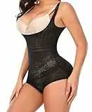 YARRCO Shapewear Damen Body Shaper Bauchweg (Schwarz-Luftdurchlässig, 2XL)