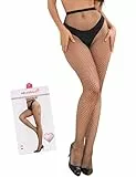 ohyeahlady Netzstrumpfhose Schwarz Große Größen Fishnetz Stockings Hohe Taille Strumpfhosen für Damen Sexy Nylonstrümpfe Elastisch Pantyhose Strümpfe Clubwear Box Packung L-XXL(Mittelgroße Netz)