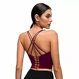 Dmwhsy Sport BH für Damen Sexy Yoga BH mit Gekreuztem Rücken Gepolstert Longline Fitness Yoga Weste