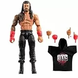 Mattel WWE Elite Actionfigur und Zubehör, Serie #120, ca. 15 cm große Sammelfigur Roman Reigns mit 25 Bewegungspunkten und austauschbaren Händen, JCJ30