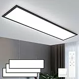 Oraymin 3 x LED Panel Deckenleuchte 120x30, LED Deckenlampe mit Fernbedienung, 40W 4400LM Deckenlampe Wohnzimmer mit Speicherfunktion, 3000K-6500K Deckenleuchte Flach, Schlafzimmerlampe Decke