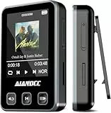 MP3 Player Bluetooth 5.3 mit Sport Clip und Sportarmband, mp3-player mit 1,77 Zoll TFT Farbbildschirm, Mp3 Player mit Kopfhörer, Unterstützt bis 128GB SD Karte, Schwarz