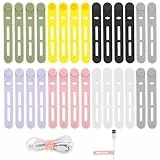Molain 28 Stück Silikon Kabelbinder, Wiederverwendbare Kabelbinder, Multifunktionale Kabelorganisator Kabelhalter Draht-Organizer für Handy-Ladegerät Computer für Zuhause Büro (7 Farben)