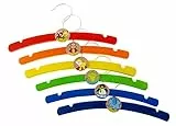 Rudolphs Schatzkiste Holzdekoration Kleiderbügel 6er Set bunt BxHxT 26x12x1,5cm NEU Garderobe Garderobenschrank Bügel Garderobenbügel Holzkleiderbügel Spielgerät Spielzeug Holzspielzeug