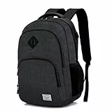 MoFut Rucksack Herren & Damen, Reiserucksack, Schultasche viele Fächer mit 15,6' Laptopfach, Handgepäck Rucksäcke, Backpack für Studenten, Büroangestellte, Reisen Wandern (Schwarz) (Schwarz)