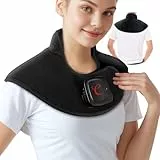 Comfytemp Kabellos gewichtetes Heizkissen für Nacken Schulter mit Akku 36Wh, 1,1 kg Nackenwärmer Schulterwärmer mit 3 Temperaturstufen, 52x25 cm Wärmekissen mit Abschaltautomatik