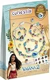Lansay - Cutie STIX - Disney Vaiana 2 - Flower Vibes Schmuck Bastelset - Schmuckset für Kinder - Halsketten und Armbänder selbst gestalten - Perlen und vorgeschnittene Stix - DIY Schmuck unter Lizenz