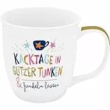 H:PPY life Tasse Funkeln lassen | kleine Kaffeetasse mit Spruch, Porzellan, 32 cl | Geschenk für Sie, Freundin, Schwester, Kollegin | 74730