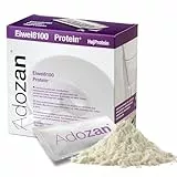 Adozan Eiweiß 100 | 99% Whey Isolate/Rind Protein Pulver auf 100g | Neutral, Ohne Zucker & Fett | Geschmacksneutral Eiweißpulver für Diät, Bariatrische Ernährung & Regeneration | 10g - 20er Pack