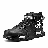 FUSHITON Herren Laufschuhe Mode High Top Sneakers Freestyle Hi-Top Lässig Sportschuhe Wanderschuhe Hoch Turnschuhe Freizeitschuhe Fitness Hohe Schuhe