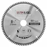 Saxton TCT Kreissägeblatt 210mm x 30mm x 80T kompatibel mit Festool Bosch Makita Dewalt passt zu 216mm Sägen