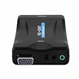 KIMISS VGA zu Scart Converter Video Converter VGA zu Scart Video für o Converter Adapter USB mit Fernbedienung