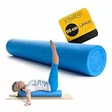 Kawanyo – Pilates Rolle 90 cm für Stabilitäts- & Balanceübungen – Übungshilfe zum Pilatestraining – Yoga Rolle aus Hartschaum für Yoga, Pilates, Fitness, Gymnastik, Reha & Therapie (Blau)