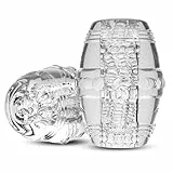 Masturbator Taschenmuschi Sex spielzeug für die Männer,Realistischer 3D Masturbation Erotik Manuelle Cup Masturbatoren Eichel Stimulation Pocket Pussy (Transparent)