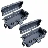 【2er Set】 RESTMO Medium wasserdichte Kabelbox für den Außenbereich, IP54 wasserdicht, Wetterfeste Kabelbox, Schutz von Verlängerungskabeln, Steckdosenleisten und Winkelsteckern(29cm×13,2cm×10)-Grau