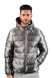 GIVOVA Daunenjacke für Herren, 110 g, Daunenjacke für Herren, Winterjacke, 110 g, 4 Jahreszeiten, gesteppt, gefüttert, Herrenjacke, Meister Silber, L