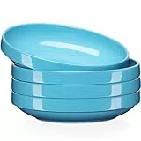 LOVECASA 1250 ml tiefer Teller aus Porzellan | Suppenteller Marineblau | Ø 20,7 x H 4,5 cm | umweltfreundlich – spülmaschinenfest – ultraleicht | 4-teilig