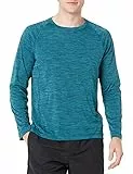 Amazon Essentials Herren Langärmeliges, Schnell Trocknendes Bade-T-Shirt, Grünblau, L