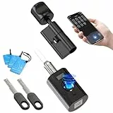 WELOCK TOUCH74 Elektronisches Türschloss Fingerabdruck mit RFID Karte,APP und WiFi(Benötige wifibox),Fingerprint Schloss Haustür IP65,Schließzylinder für Türen von 65-85mm,Smart Lock,Schwarz