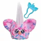 Furby Furblets Cay-Kee Mini-Plüschtier, rosa Kuchen-Motiv, Musik & Geräusche, Lebensmittelspielzeug für Kinder ab 6 Jahren