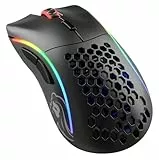 Glorious Gaming Model D Wireless Gaming Mouse – Superleichte 69 g, verzögerungsfreier 2,4-GHz-Funk, bis zu 71 Stunden Akku, RGB-Beleuchtung, BAMF-Sensor, ergonomisch, 6 Tasten – Mattschwarz