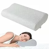 EcoSchlaf® Orthopädisches Kissen Premium Nackenstützkissen – Zertifiziert – Seitenschläferkissen Nackenkissen aus Soft Memory Foam – Ergonomisches Kopfkissen Nackenschmerzen Antischnarchkissen (Grau)