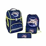Schneiders Unisex Schultasche 5-teilig Schulranzen-Set, Spaceship/Astronaut