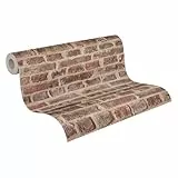A.S. Création Tapete Authentic Walls Papiertapete Vintage Steinoptik 10.05 m x 0.53 m beige braun rot 302191