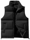 AIEOE Herren Winter Weste Ärmellose Thermo Weste Reißverschluss Puffer Weste Puffer Weste EU 3XL