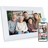Frameo 10,1 Zoll WLAN Digitaler Bilderrahmen,1280x800 HD IPS Touchscreen Bilderrahmen,32GB Groß Speicher, Automatische Bilddrehung Unterstützt Wandmontage,Frameo APP Fotos Und Videos Jederzeit Teilen