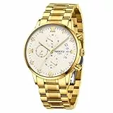 NIBOSI Herrenuhr Herrenuhren Armbanduhr Herren Analog Quarz Chronographen Wasserdicht Mode Lässig Business Herrenuhr mit Kalender Edelstahlarmband Geschenk für Männer
