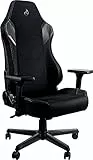 NITRO CONCEPTS X1000 Gaming Stuhl Bürostuhl Ergonomisch Schreibtischstuhl Drehstuhl mit Rollen Gaming Sessel Gaming Chair Pc Stoffbezug Belastbarkeit 135 Kilogramm - Schwarz