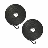 Relaxdays Gummiseil 2er Set, Auto, Kofferraum, 7,5m, Expanderseil, Schlaufe, Anhänger & Camping, Planenspanner, schwarz
