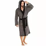 aqua-textil XS-XXXL Bademantel Kapuze zweifarbig lang aufgesetzte Taschen Damen Herren Unisex Frottee Baumwolle OEKO-TEX Sylt