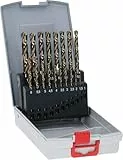 Bosch 19x PRO Stainless HSS-Co Spiralbohrer-Set (für Stahl, Edelstahl, Ø 1-10 mm, Professional Zubehör Bohrmaschine/Schrauber)