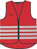 ABUS Warnweste Lumino Day Vest – rote Sicherheitsweste für bessere Sichtbarkeit bei Tag und Nacht - für Erwachsene - mit Reißverschluss - Größe XXXL