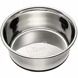 HUNTER Edelstahlnapf, Futter- oder Trinknapf aus Edelstahl, Rutschhemmender Silikonrand am Boden, Pflegeleicht und spülmaschinengeeignet, Langlebig, stoß- und kratzresistent, Größe: 1900 ml