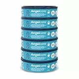 Angelcare Original Nachfüllkassetten Plus, 6er-Pack, hält bis zu 12 Monate, 5x weniger Folienverbrauch