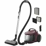 AEG CLEAN 5000 Staubsauger Beutellos, Bodenstaubsauger für alle Bodenbeläge, Zubehör, 1000 Watt, 9m Aktionsradius, 2l Staubbehälter, 60% Recyclingmaterial, Waschbarer HEPA-Filter, Dunkelrot, AL51C1DRF
