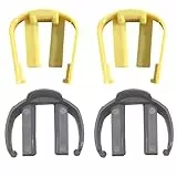 4er Hochdruckreiniger C Clips für Kärcher K2 K3 K4 K5 K6 K7, Ersatzteile Schnellkupplung Schnalle für Schlauch Pistole, Autowaschmaschinen Zubehör K5.037-333.0 mit 2 Grau 2 Gelb Quick Connector Buckle