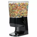 Fhlprte Müslispender, Lebensmittelspender 3.2 L Cereal Dispenser & Cornflakes Spender Zerkleinert Keine Cerealien Exportdesign,für Getreide, Nüsse, Kaffeebohnen, Granola und Süßigkeiten (Schwarz)