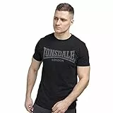 Lonsdale London Logo Kai Männer T-Shirt schwarz XL 100% Baumwolle Streetwear