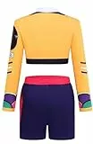 Viechoes 3-teiliges Pop-Sänger Outfit mit Jacke,Top und Shorts,Cosplay-Kostüme für Halloween, Karneval und Maskenbälle (130cm-140cm)
